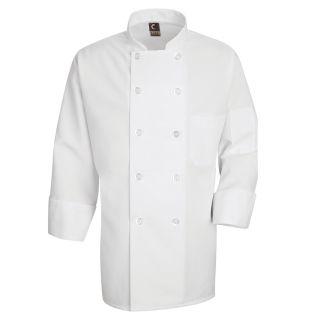 Ten Pearl Button Chef Coat-