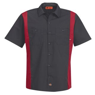 Mens Industrial Color Block Short-Sleeve Shirt-