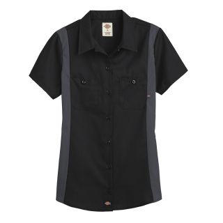 Womens Short-Sleeve Industrial Color Block Shirt-Dickies®