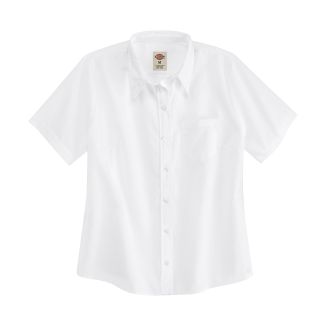 Womens Short-Sleeve Stretch Poplin Shirt-Dickies®