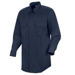 New Dimension Concealed Button Front Long Sleeve Shirt-Horace Small�