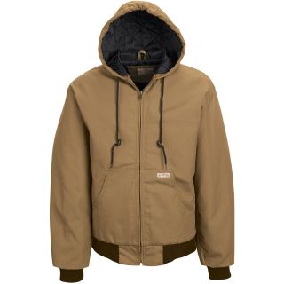 Blended Duck Zip-Front Hooded Jacket-Red Kap