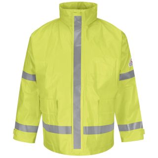 Mens FR Hi-Visibility Rain Jacket-Bulwark