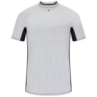 Mens FR Short Sleeve Base Layer with Concealed Chest Pocket-