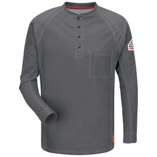 IQ Series Mens Comfort Knit Long Sleeve Henley with Insect Shield-