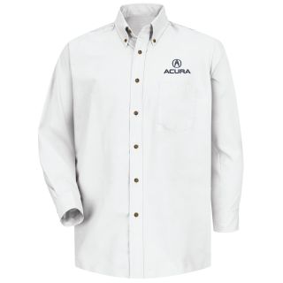 Acura Mens Long Sleeve Poplin Dress Shirt - 1102WH-