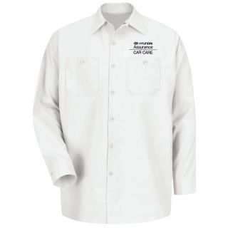 Hyundai Assurance Car Care Mens Long Sleeve Industrial Work Shirt - 1327WH-Red Kap®