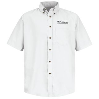Lexus Mens Short Sleeve Poplin Dress Shirt - 1402WH-