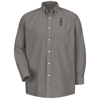Lincoln Mens Long Sleeve Executive Oxford Dress Shirt - 1407GY-