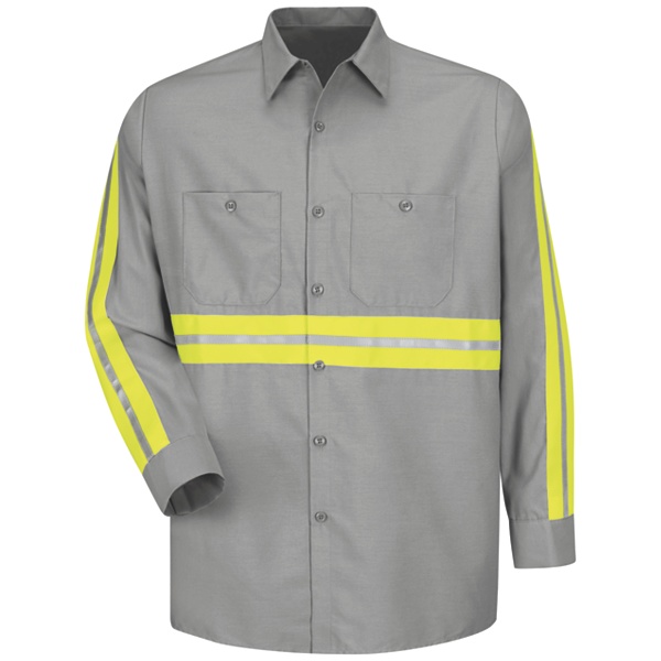 button up work shirts with reflective stripes