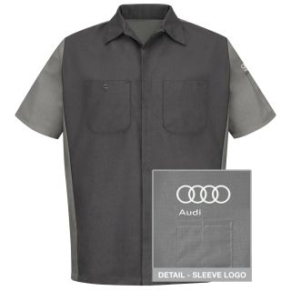 Audi Short Sleeve Alternative Technician Shirt - SY24AU-Red kap