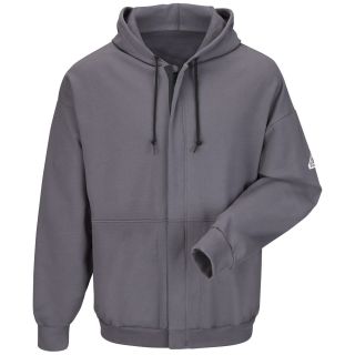 Mens Fleece FR Zip-Front Hooded Sweatshirt-Bulwark�