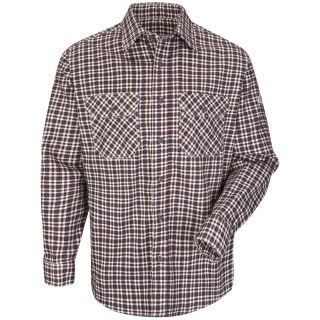 Mens Lightweight FR Plaid Uniform Shirt-Bulwark