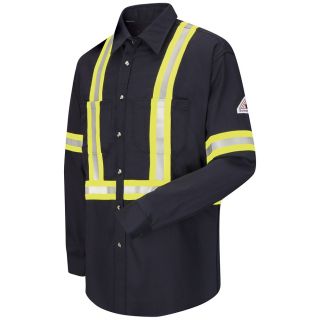 Bulwark® Industrial Shirts Dress Uniform Shirt with CSA reflective trim - EXCEL FR ComforTouch - 7 oz.-Bulwark