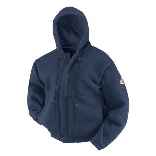 SMH6 Mens Fleece FR Zip-Front Hooded Sweatshirt-Bulwark�