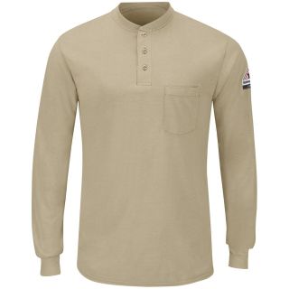 Mens Long Sleeve Lightweight Henley Shirt-Bulwark