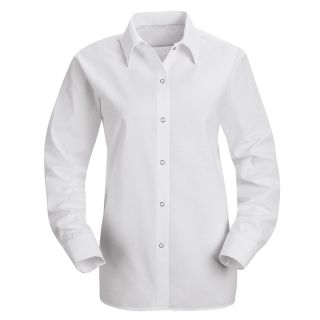 Womens Long Sleeve Specialized Pocketless Work Shirt-