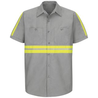 Short Sleeve Enhanced Visibility Industrial Work Shirt-