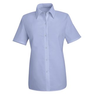 Womens Short Sleeve Specialized Pocketless Work Shirt-