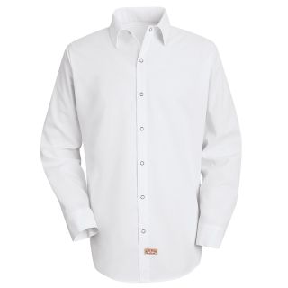 Mens Long Sleeve Specialized Pocketless Polyester Work Shirt-