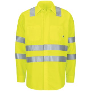 Long Sleeve Hi-Visibility Ripstop Work Shirt with MIMIX + OilBlok, Type R Class 3-