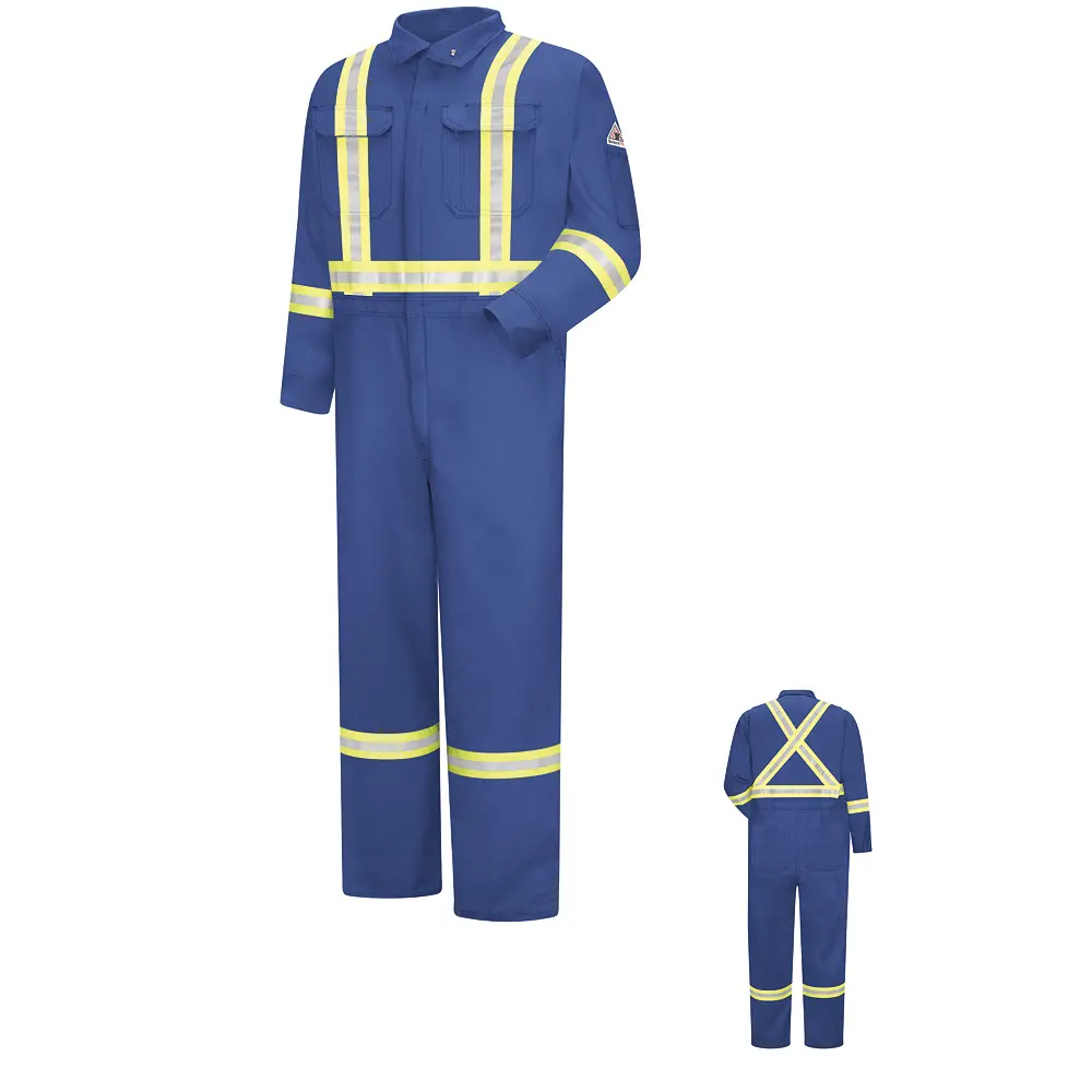 Men&#39;s Lightweight CoolTouch 2 FR Premium Coverall with Reflective Trim-Bulwark