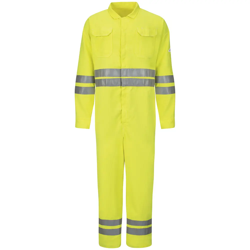 Men&#8216;s Lightweight FR Hi-Visibility Deluxe Coverall with Reflective Trim-