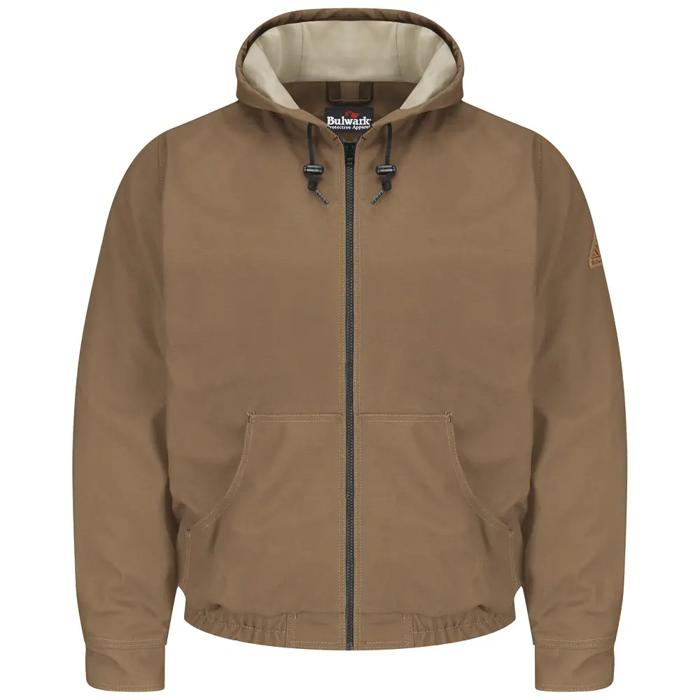 Bulwark® Industrial Outerwear Brown Duck Hooded Jacket - EXCEL FR ComforTouch-Bulwark