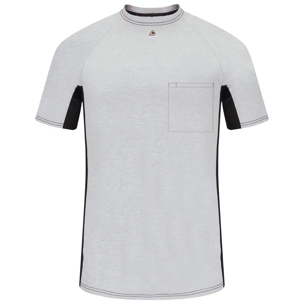 Bulwark® Industrial Shirts Short Sleeve FR Two-Tone Base Layer with Concealed Chest Pocket- EXCEL FR-Bulwark