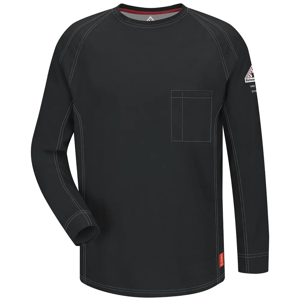 IQ Series Comfort Knit Men&#8216;s FR Long Sleeve T-Shirt-Bulwark
