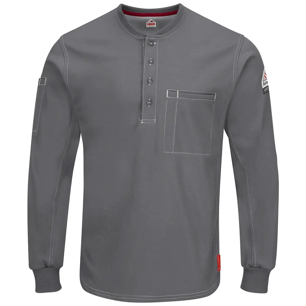 Bulwark® Industrial Shirts IQ Series Plus Long Sleeve Henley-Bulwark