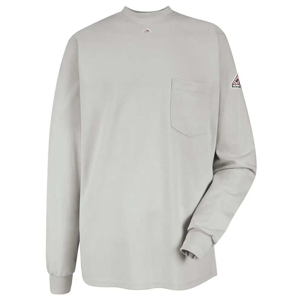 Bulwark® Industrial Shirts Long Sleeve Tagless T-Shirt - EXCEL FR-Bulwark
