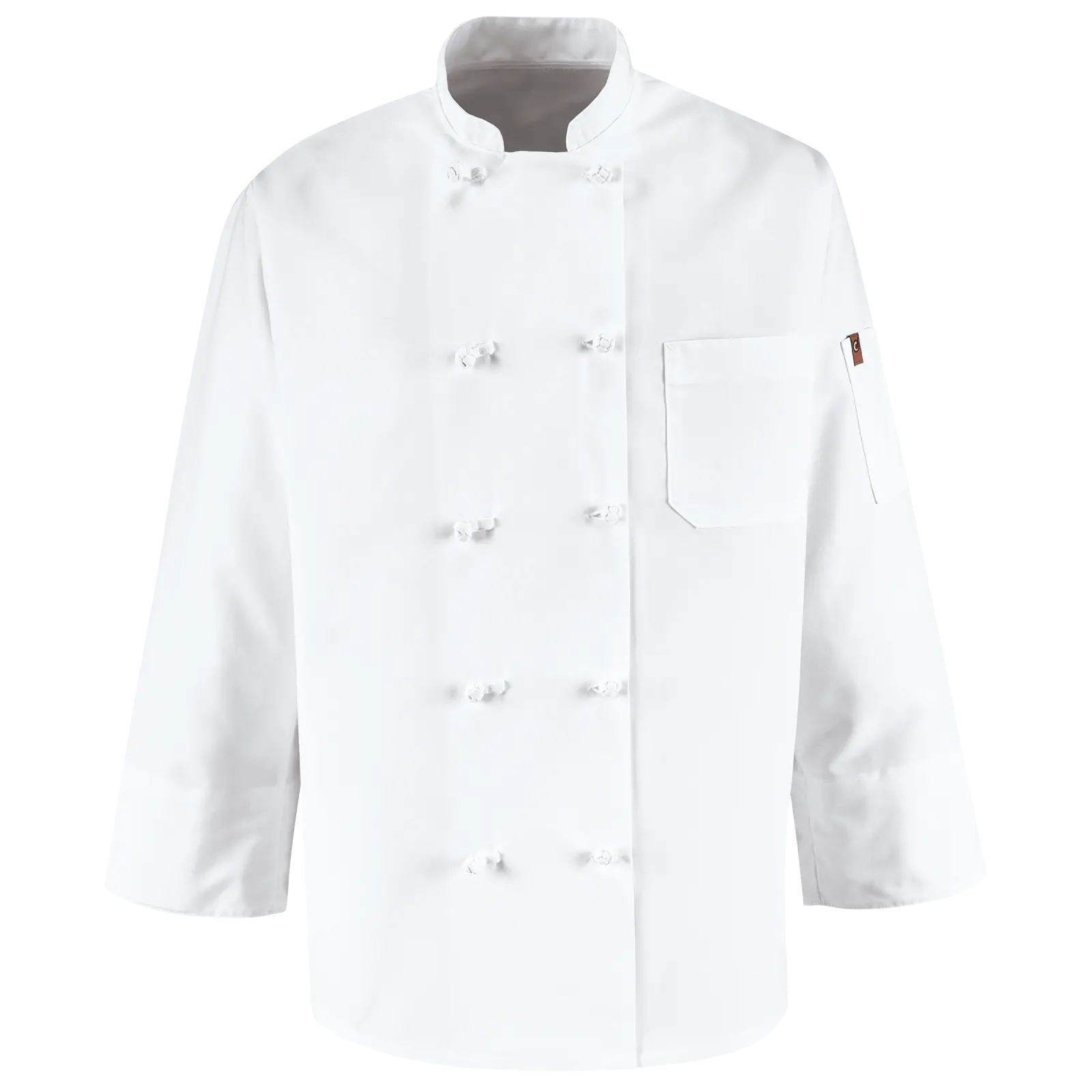 Eight Knot Button Chef Coat with Thermometer Pocket-