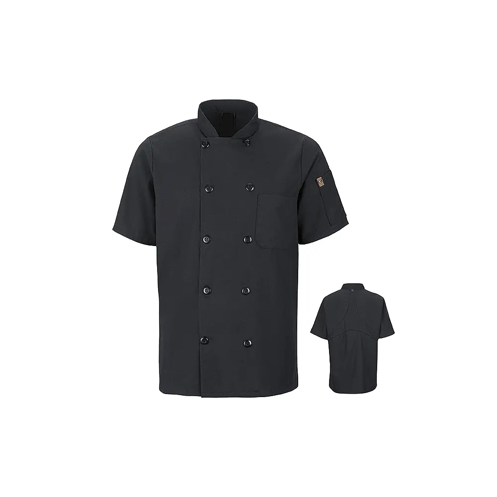 Men&#8216;s Short Sleeve Chef Coat with OilBlok + MIMIX-