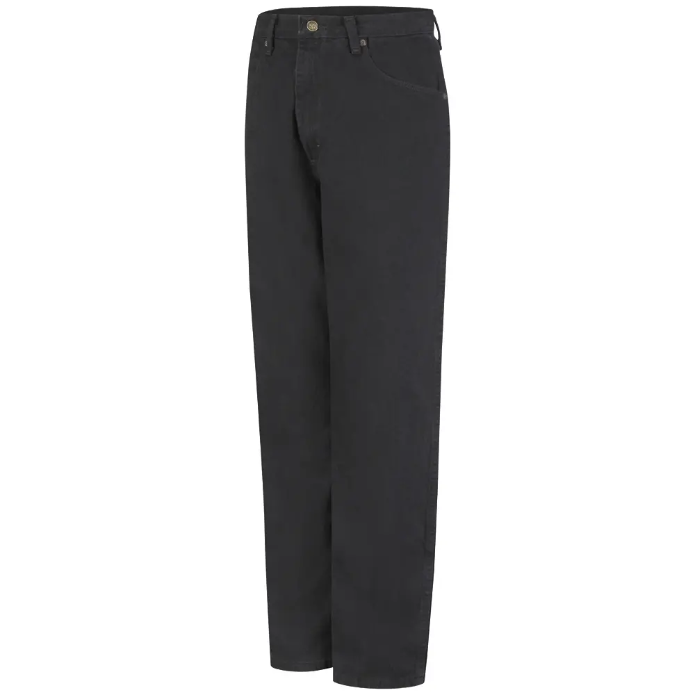 Men&#8216;s Relaxed Fit Black Jean-Red Kap