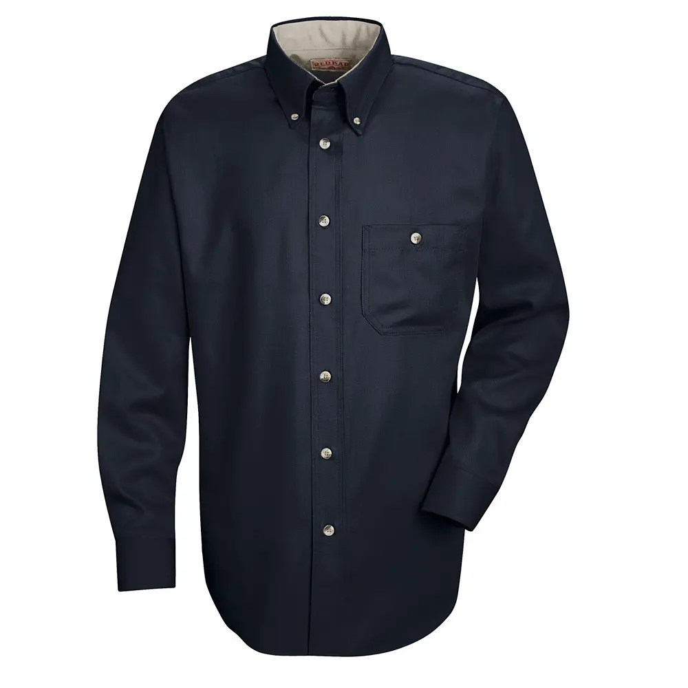 Men&#8216;s Long Sleeve Cotton Contrast Dress Shirt-