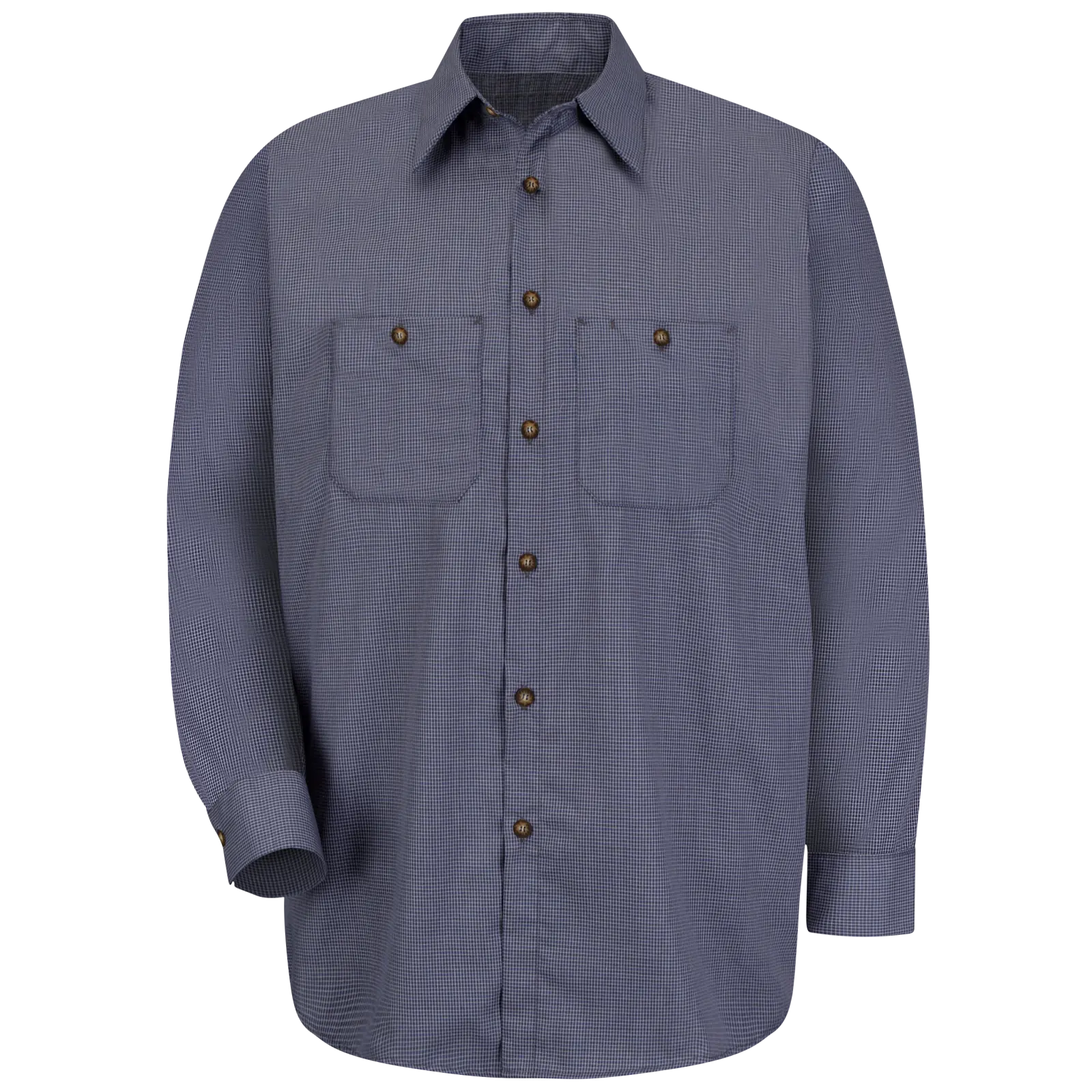 Men&#8216;s Long Sleeve Microcheck Uniform Shirt-