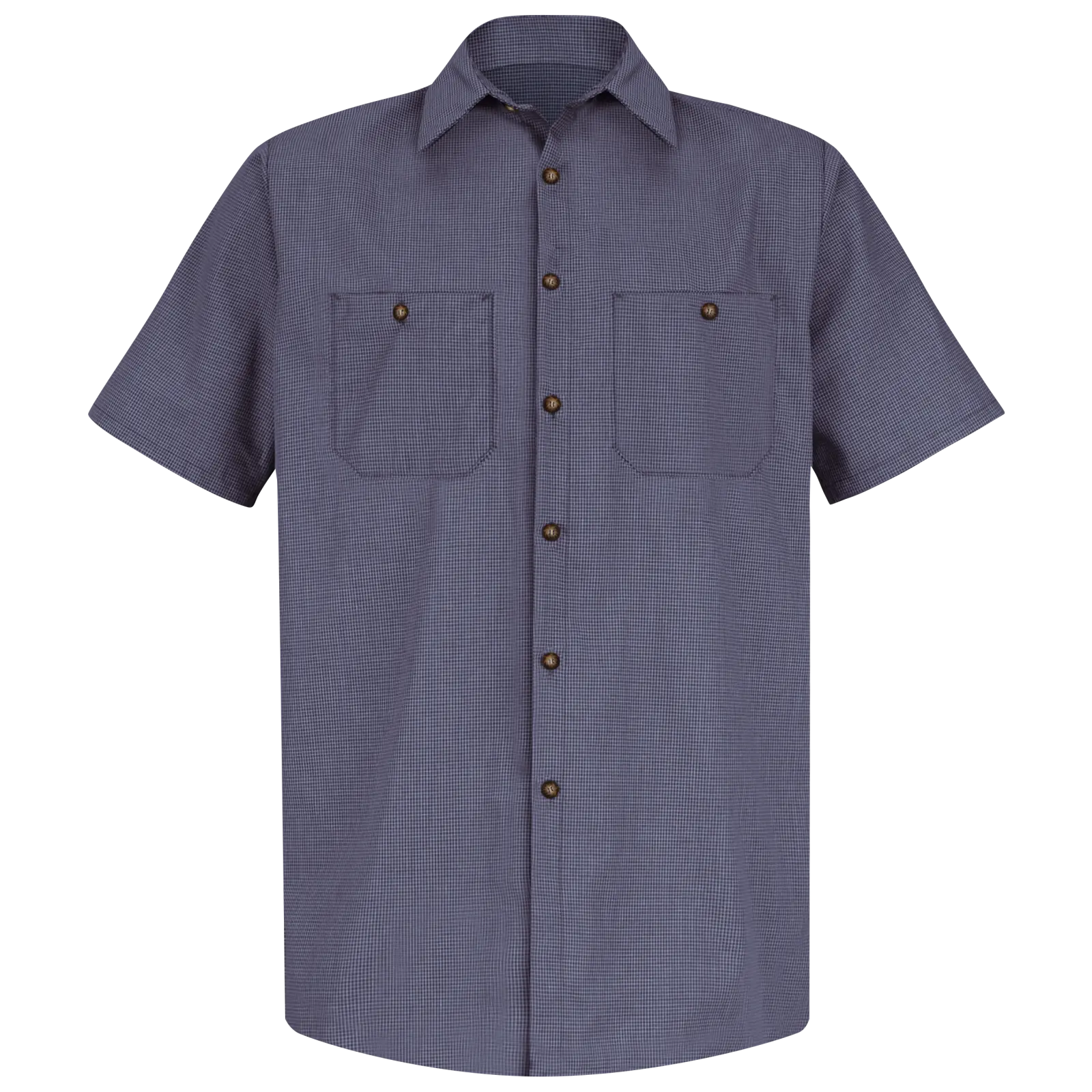 Men&#8216;s Short Sleeve Microcheck Uniform Shirt-