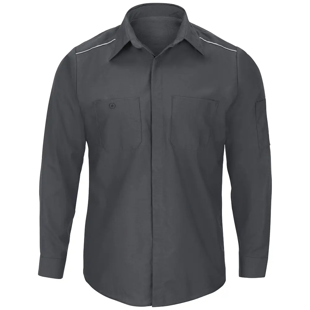 Men&#8216;s Long Sleeve Pro Airflow Work Shirt-Red Kap