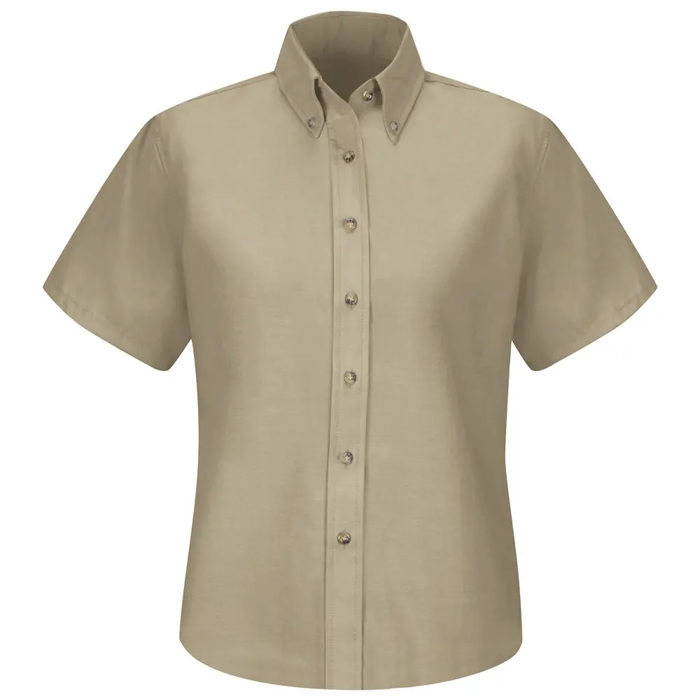 Women&#8216;s Short Sleeve Poplin Dress Shirt-