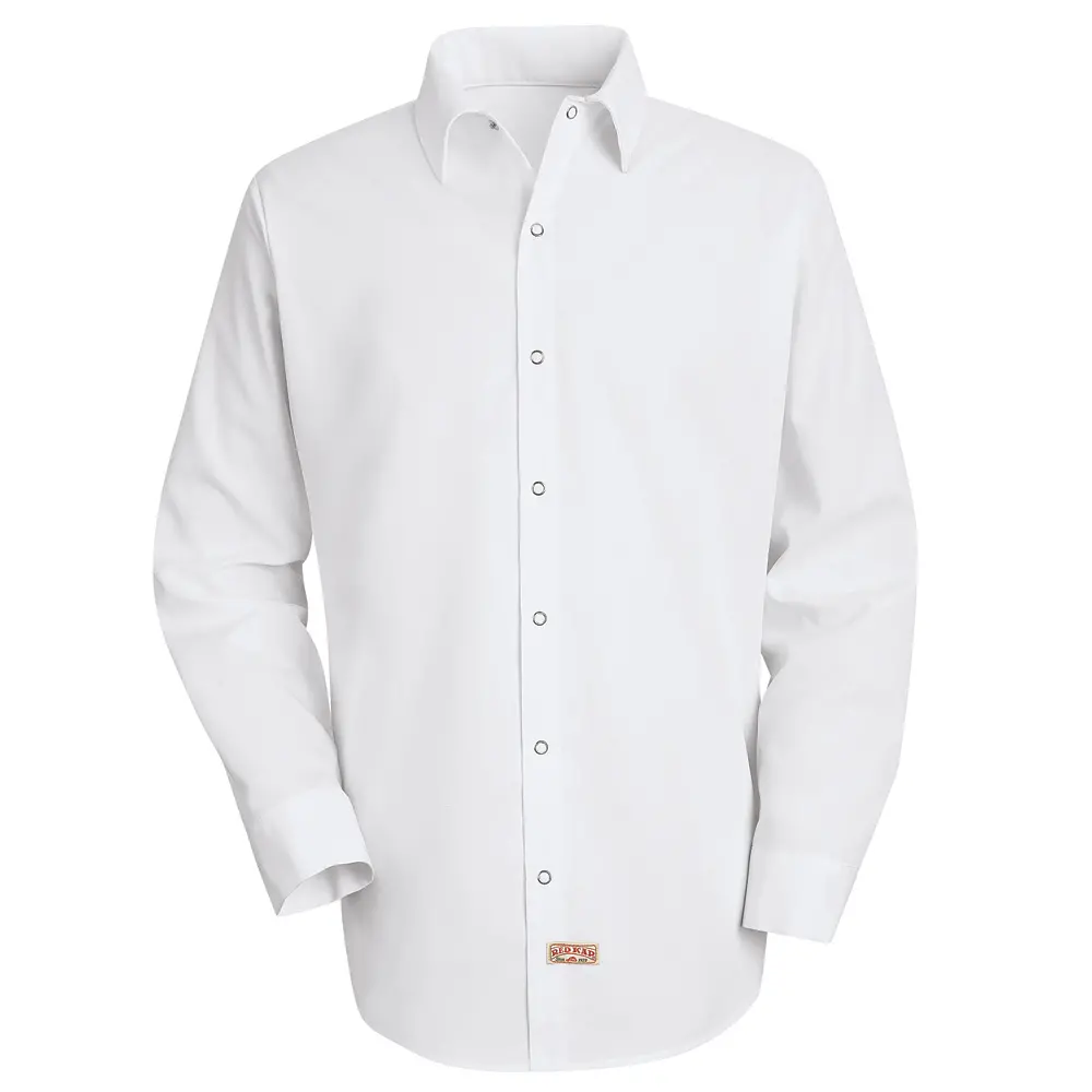 Men&#8216;s Long Sleeve Specialized Pocketless Polyester Work Shirt-