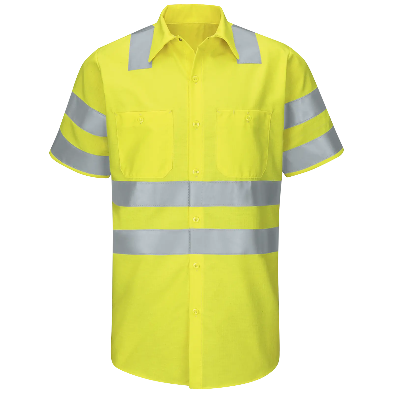 Men&#8216;s Hi-Visibility Short Sleeve Ripstop Work Shirt - Type R, Class 3-