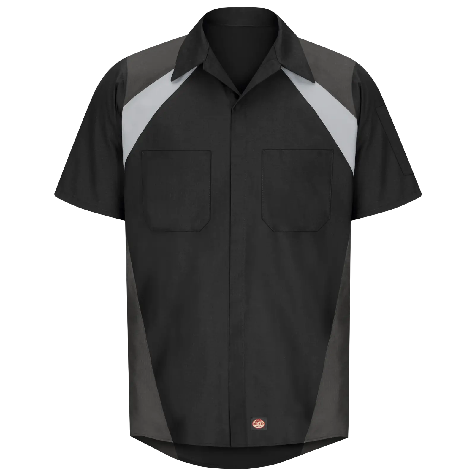 Men&#8216;s Short Sleeve Tri-Color Shop Shirt-