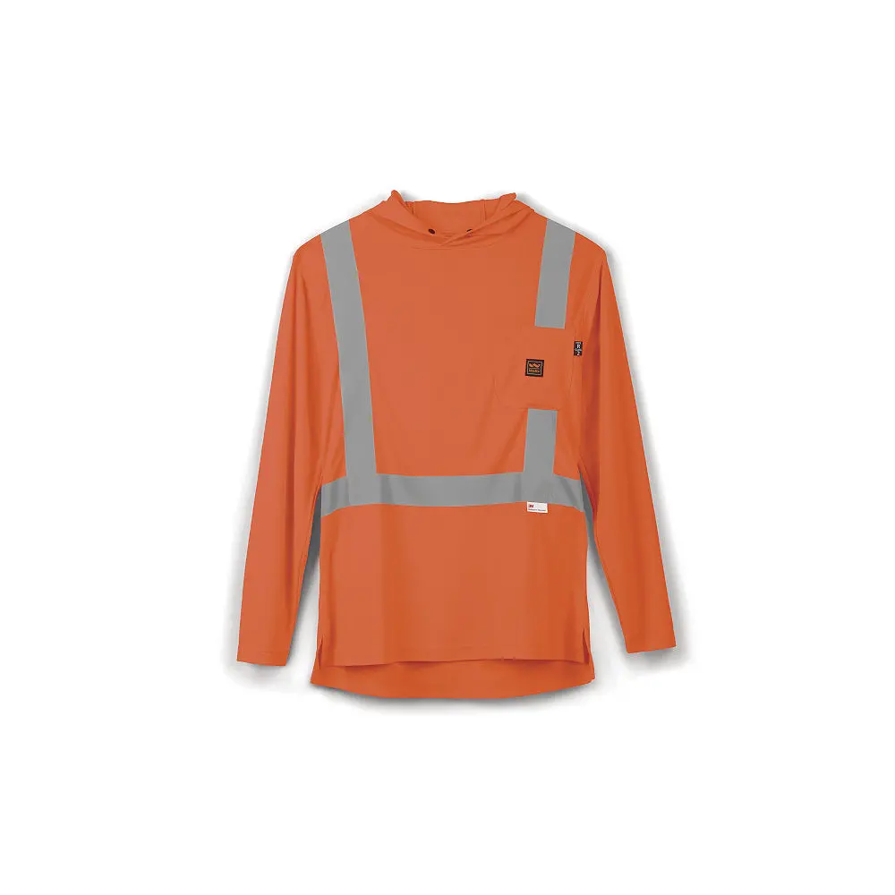 Hi-Vis ANSI Class 2 Long Sleeve Hooded Shirt-Walls