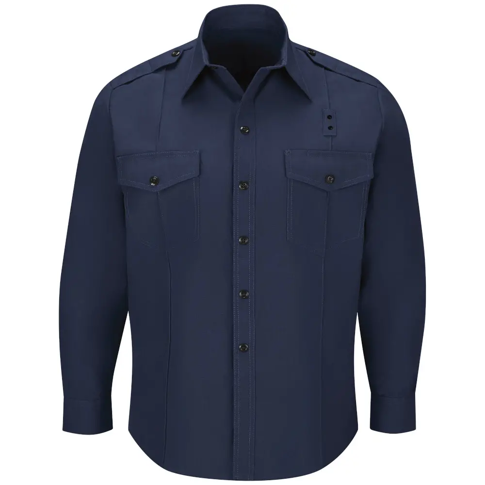 Male Non-FR 100% Cotton Classic Long Sleeve Fire Chief Shirt-