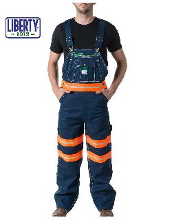 Liberty Industrial Mens Stripe Bib Overal-Liberty