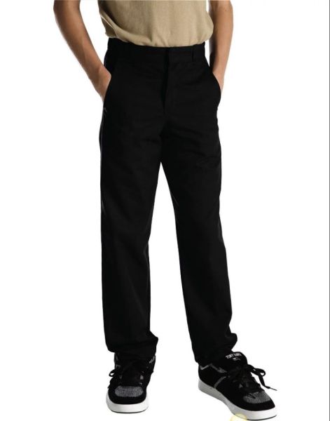 Young Adult Sized Classic Fit Straight Leg Flat Front Pants-DK