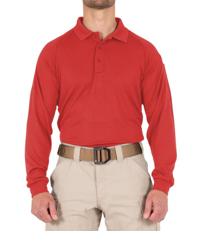 First Tactical Men&#8216;s Performance Long Sleeve Polo-First Tactical