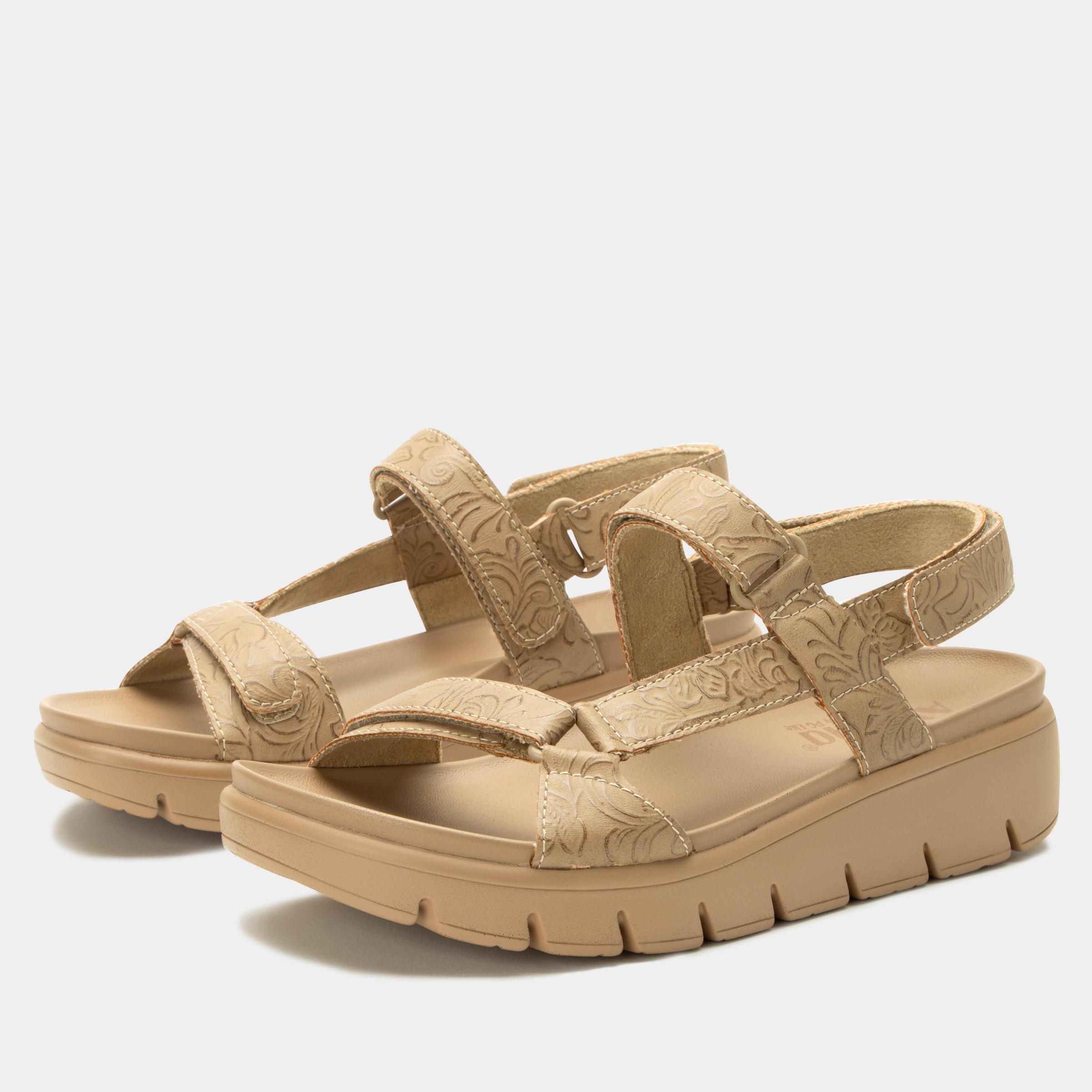 Henna 3 Strap Slide Sandal Aged Sand-Alegria