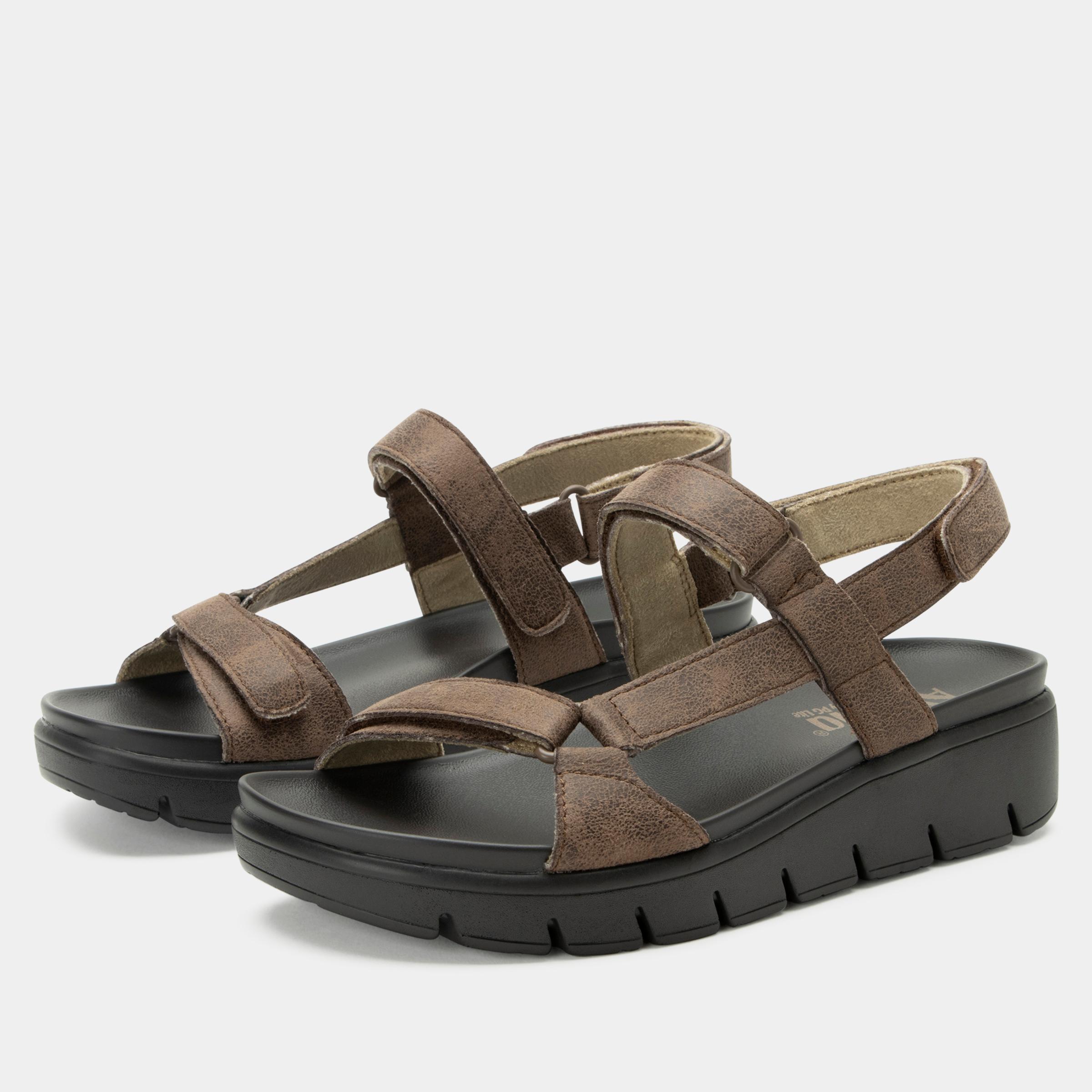 Henna 3 Strap Slide Sandal They Call Me Mellow Taupe-Alegria